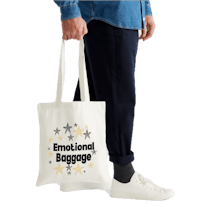 emotional baggage tote bag